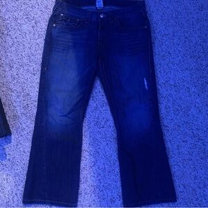 True Religion Dark Blue Straight Leg Jeans